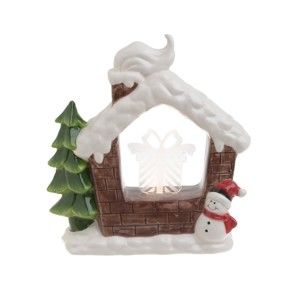 Vánoční keramická světelná dekorace ve tvaru domku InArt Sophie