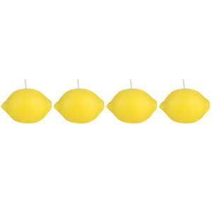 Sada 4 svíček ve tvaru citronů Le Studio Citrons