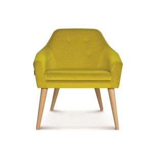 Žlutá jídelní židle Fameg Bendt