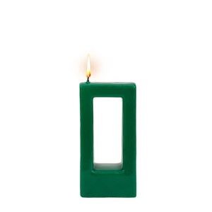Zelená svíčka Alusi Quadra Una, 3 hodiny hoření
