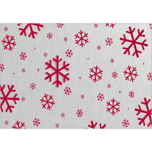 Koberec Vitaus Christmas Period Snowflake Pattern, 50 x 80 cm