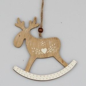 Závěsná dřevěná dekorace Dakls Reindeer