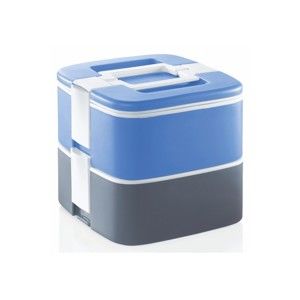 Šedo-modrý termo box na oběd Enjoy, 1,5 l