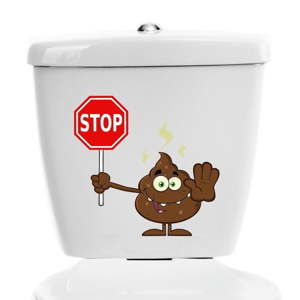 Dekorativní nálepka na WC Poop Stop