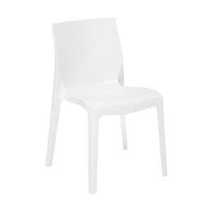 Bílá lesklá židle Evergreen House Felix