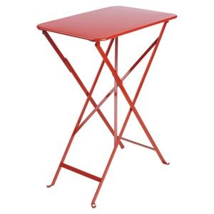 Červený zahradní stolek Fermob Bistro, 37 x 57 cm