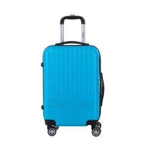 Tyrkysově modrý cestovní kufr na kolečkách s kódovým zámkem SINEQUANONE Iskra, 44 l