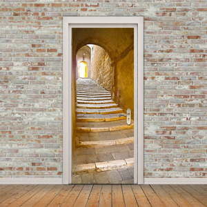 Adhezivní samolepka na dveře Ambiance Stone Steps, 83 x 204 cm
