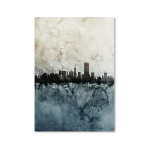 Plakát Americanflat San Francisco Skyline, 42 x 30 cm