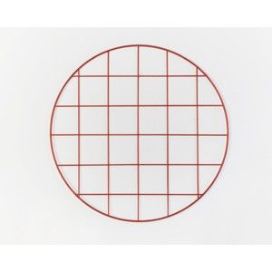 Červená drátěná nástěnka Really Nice Things Circle Rojo, ⌀ 59 cm