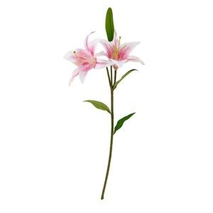 Růžová umělá květina Moycor Lily, délka 50 cm