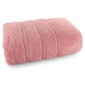 Růžový ručník ze 100% bavlny Marie Lou Majo, 90 x 50 cm