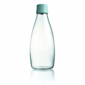 Tyrkysová skleněná lahev ReTap s doživotní zárukou, 800 ml