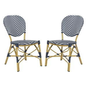Sada 2 modro-bílých židlí Safavieh Parisian