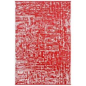 Červeno-bílý oboustranný koberec vhodný i do exteriéru Green Decore Take, 150 x 240 cm