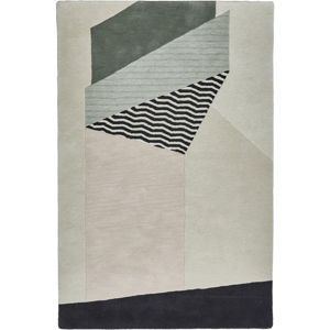Šedý vlněný koberec Think Rugs Collins Sharp, 120 x 170 cm