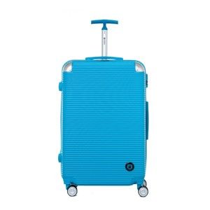Tyrkysově modrý cestovní kufr na kolečkách Teddy Bear Monica, 107 l