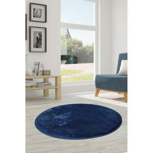 Tmavě modrý koberec Milano, ⌀ 90 cm