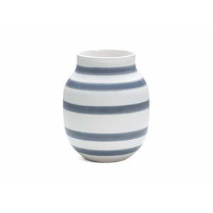 Světle modro-bílá kameninová váza Kähler Design Omaggio, výška 20 cm