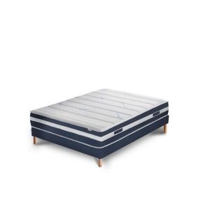Tmavě modrá postel s matrací Stella Cadente Maison Venus Europe, 160 x 200  cm