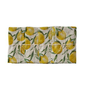 Sada 4 látkových ubrousků s příměsí lnu Linen Couture Lemons, 43 x 43 cm