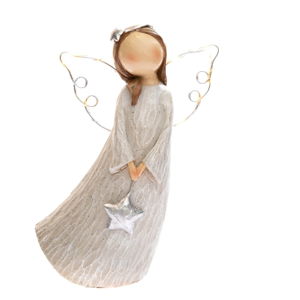 Anděl s hvězdou a svítícími křídly Dakls
