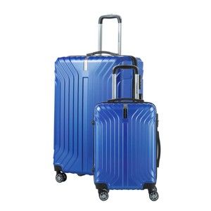 Sada 2 modrých cestovních kufrů na kolečkách Travel World
