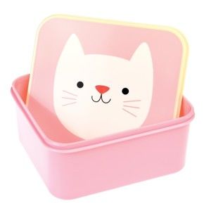Růžový obědový box Rex London Cookie The Cat