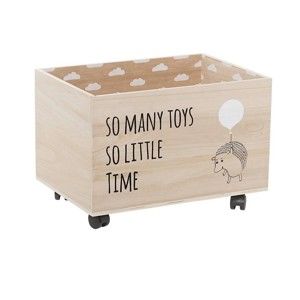 Úložný box na hračky na kolečkách ze dřeva paulownia Bloomingville Storage Box