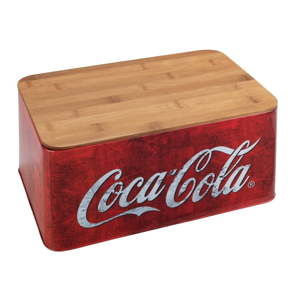 Červený chlebník s bambusovým víkem Wenko Coca-Cola World