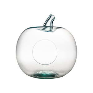 Aerárium ve tvaru jablka z recyklovaného skla Ego Dekor, výška 20 cm