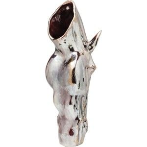 Váza ve stříbrné barvě Kare Design Horse Head, 40 cm
