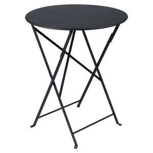 Antracitově šedý zahradní stolek Fermob Bistro, Ø 60 cm