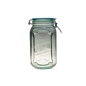 Čirá sklenice z recyklovaného skla s uzávěrem Ego Dekor Original, 1,9 l