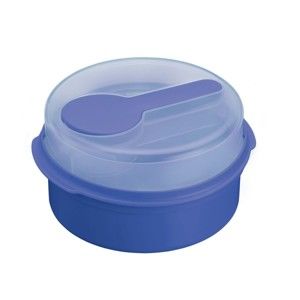 Modrý svačinový box Kitchen Craft Coolmovers Round