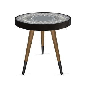 Příruční stolek Rassino Oriental Grey Circle, ⌀ 45 cm