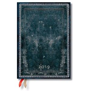 Diář na rok 2019 Paperblanks Midnight Steel, 13 x 18 cm
