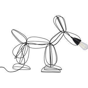 Černá stojací lampa Kare Design Dog