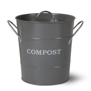 Tmavě šedý kompostér s víkem Garden Trading Compost, 3,5 l