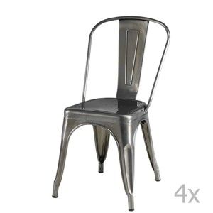 Sada 4 šedých židlí Furnhouse Korona