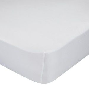 Bílé elastické prostěradlo z čisté bavlny, 140 x 70 cm