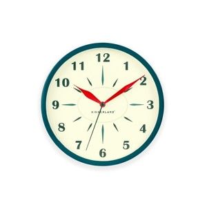 Modro-bílé nástěnné hodiny Kikkerland Time