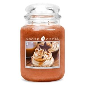 Vonná svíčka ve skleněné dóze Goose Creek Slaný karamelový cupcake, 150 hodin hoření