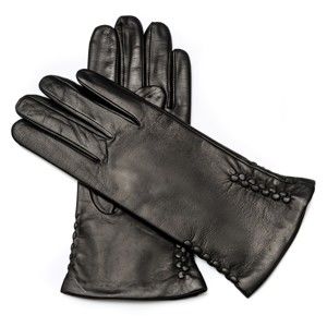 Dámské černé kožené rukavice <br>Pride & Dignity Berlin, vel. 6,5