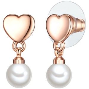 Náušnice s bílou perlou Perldesse Eia, ⌀ 0,6 cm