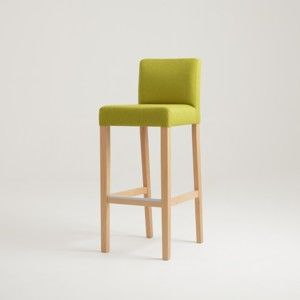 Zelená barová židle s přírodními nohami Custom Form Wilton