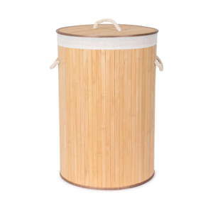 Kulatý bambusový koš na prádlo Compactor Round