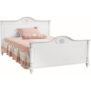 Bílá jednolůžková postel Romantic Bed, 120 x 200 cm