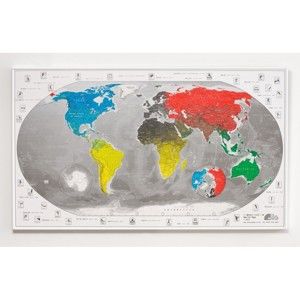 Magnetická mapa světa The Future Mapping Company Commemorative World Map, 101 x 60 cm