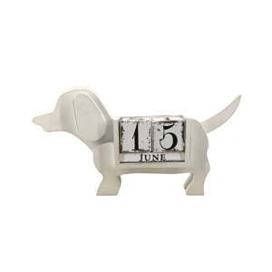 Bílý kalendář ve tvaru psa Moycor Gales